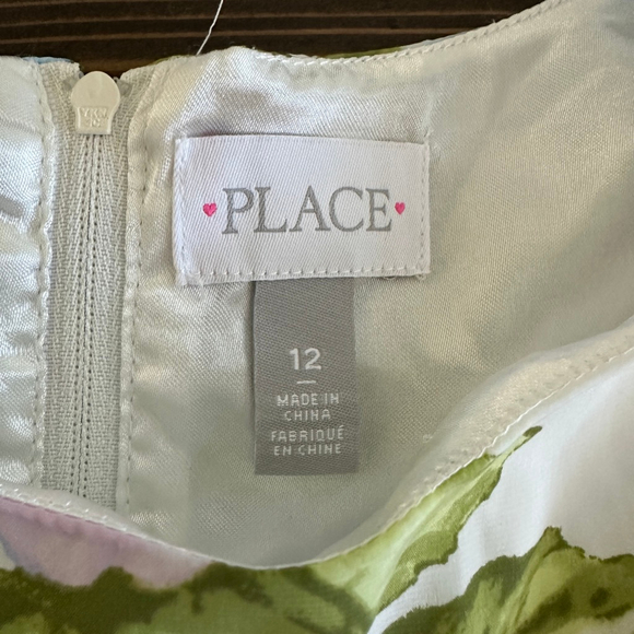 Girls The Children’s Place White Blue Purple Floral Dress Size 12 Easter dress - Picture 2 of 6